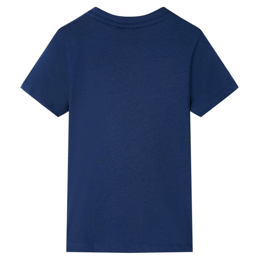 Kindershirt met korte mouwen 128 donkerblauw Blauw
