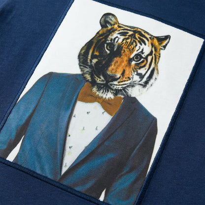 Kindershirt met korte mouwen 128 donkerblauw Blauw