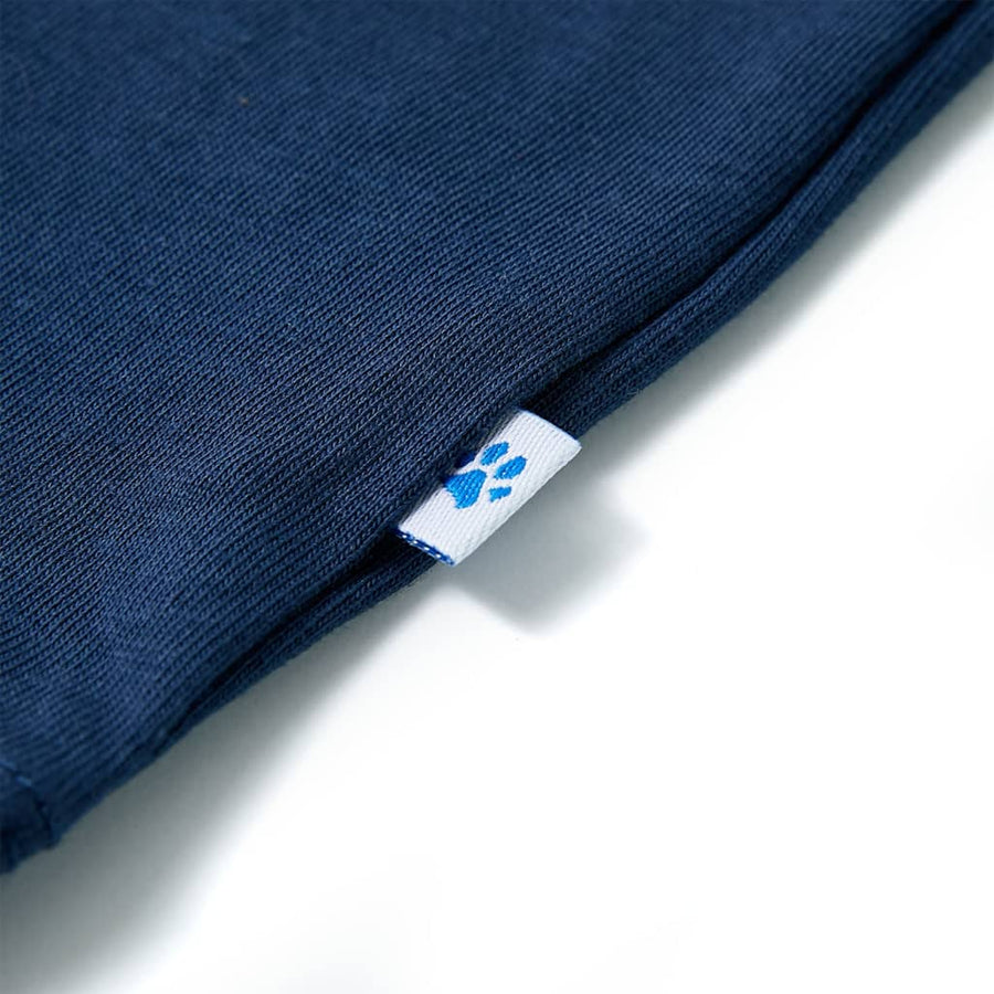 Kindershirt met korte mouwen 128 donkerblauw Blauw