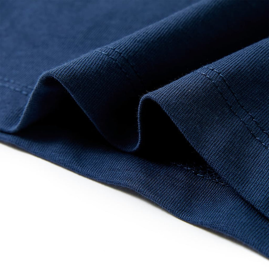 Kindershirt met korte mouwen 128 donkerblauw Blauw