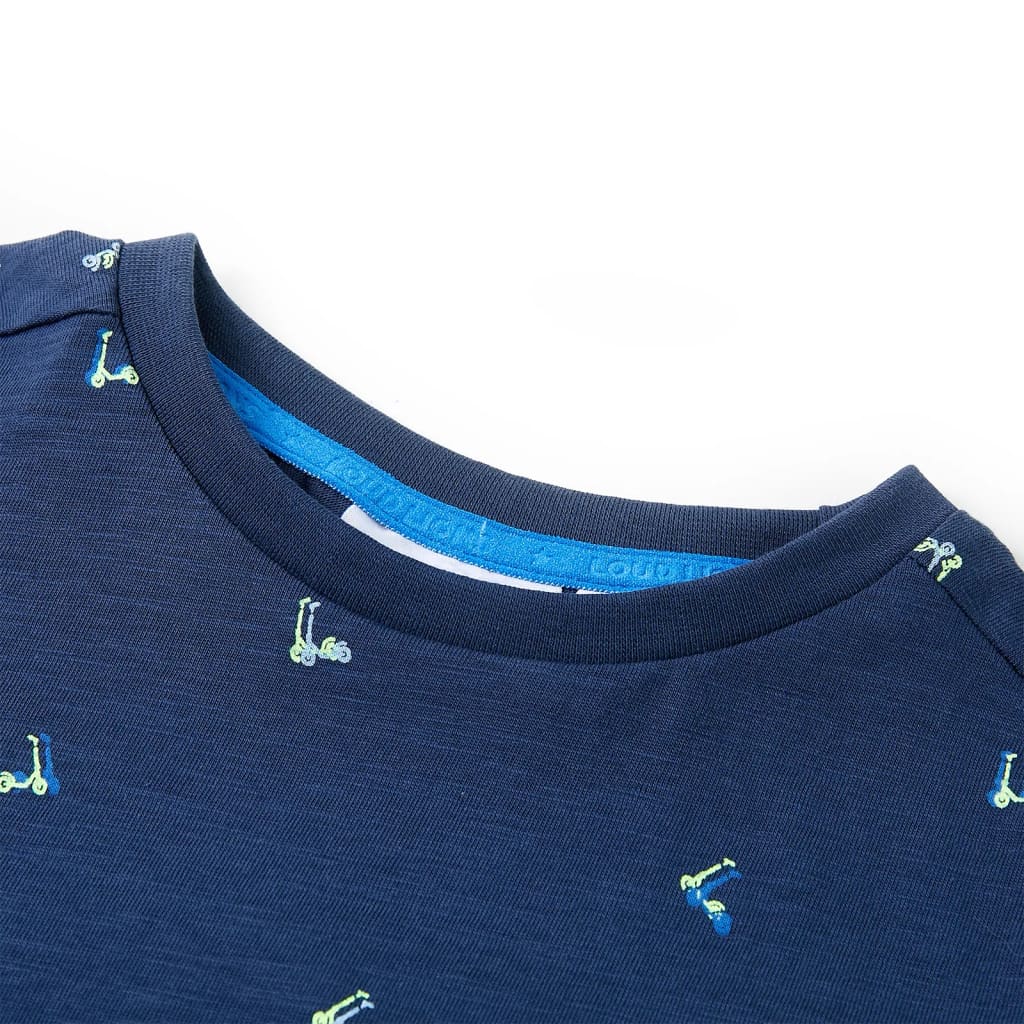 Kindershirt 92 donkerblauw Donkerblauw