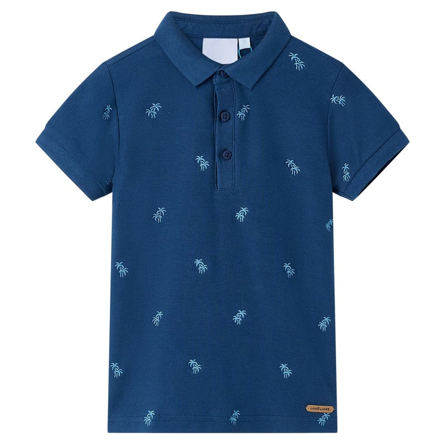 Kinderpoloshirt 92 donkerblauw Blauw