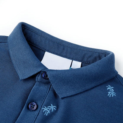 Kinderpoloshirt 92 donkerblauw Blauw