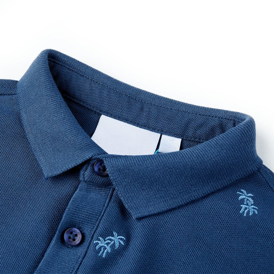 Kinderpoloshirt 92 donkerblauw Blauw