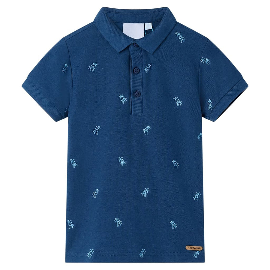 Kinderpoloshirt 104 donkerblauw Blauw