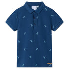 Kinderpoloshirt 116 donkerblauw katoen