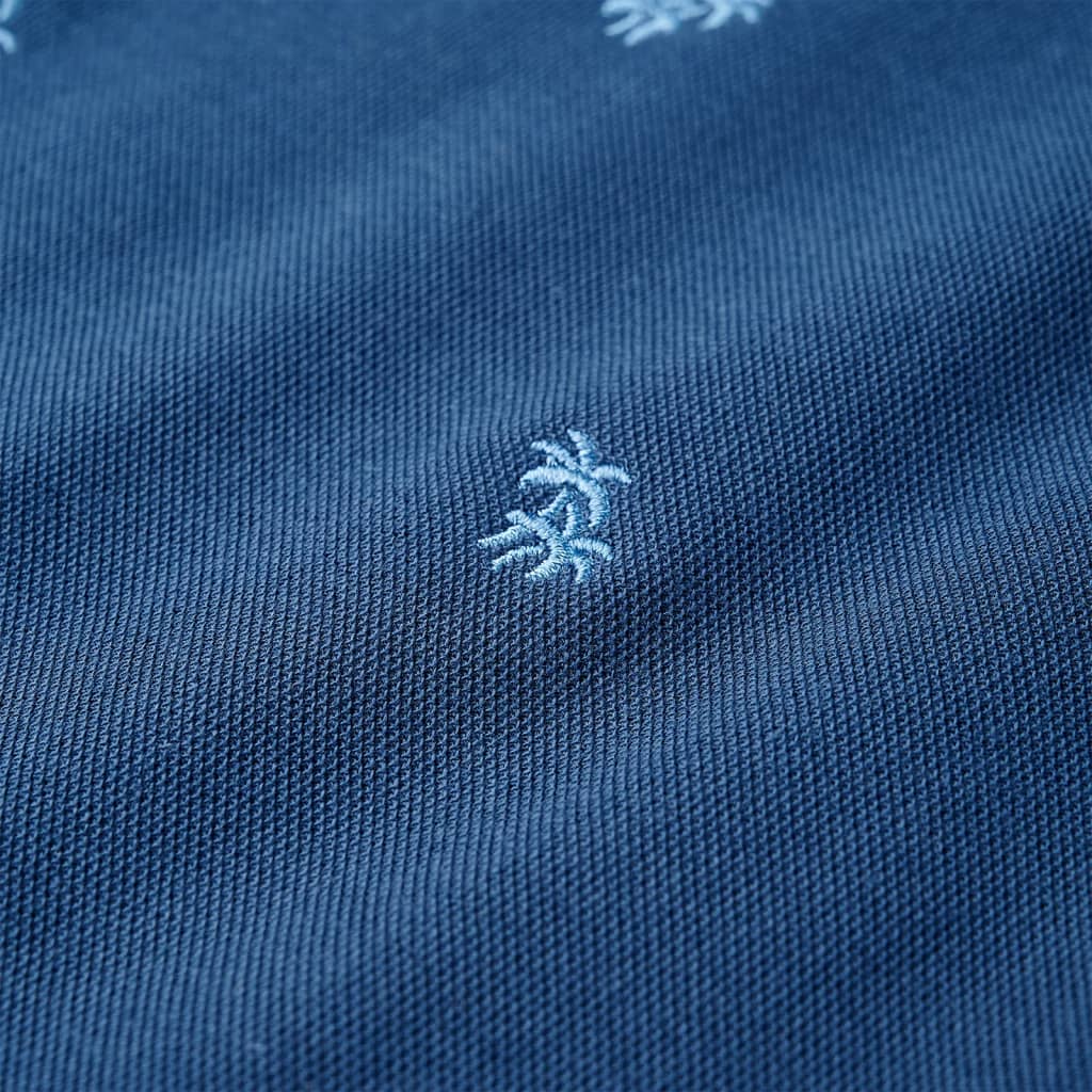 Kinderpoloshirt 128 donkerblauw Blauw