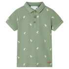 Kinderpoloshirt 128 kaki katoen