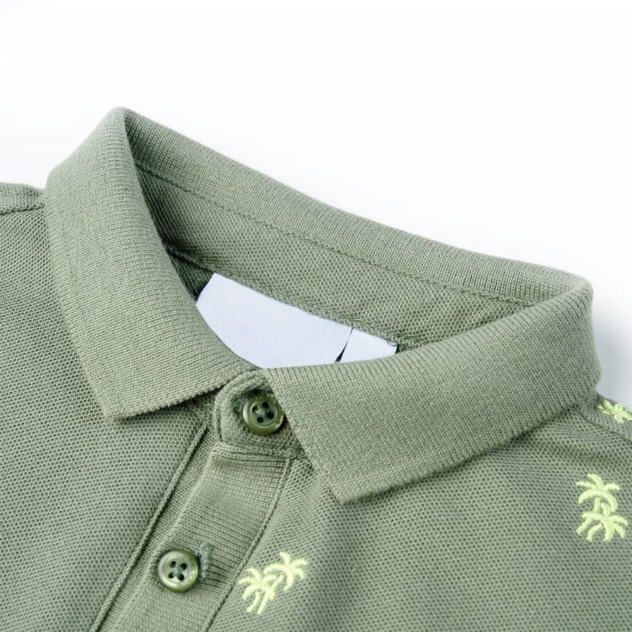 Kinderpoloshirt 128 kakikleurig Kaki
