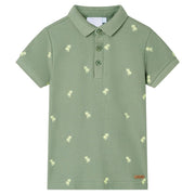 Kinderpoloshirt 140 kaki katoen