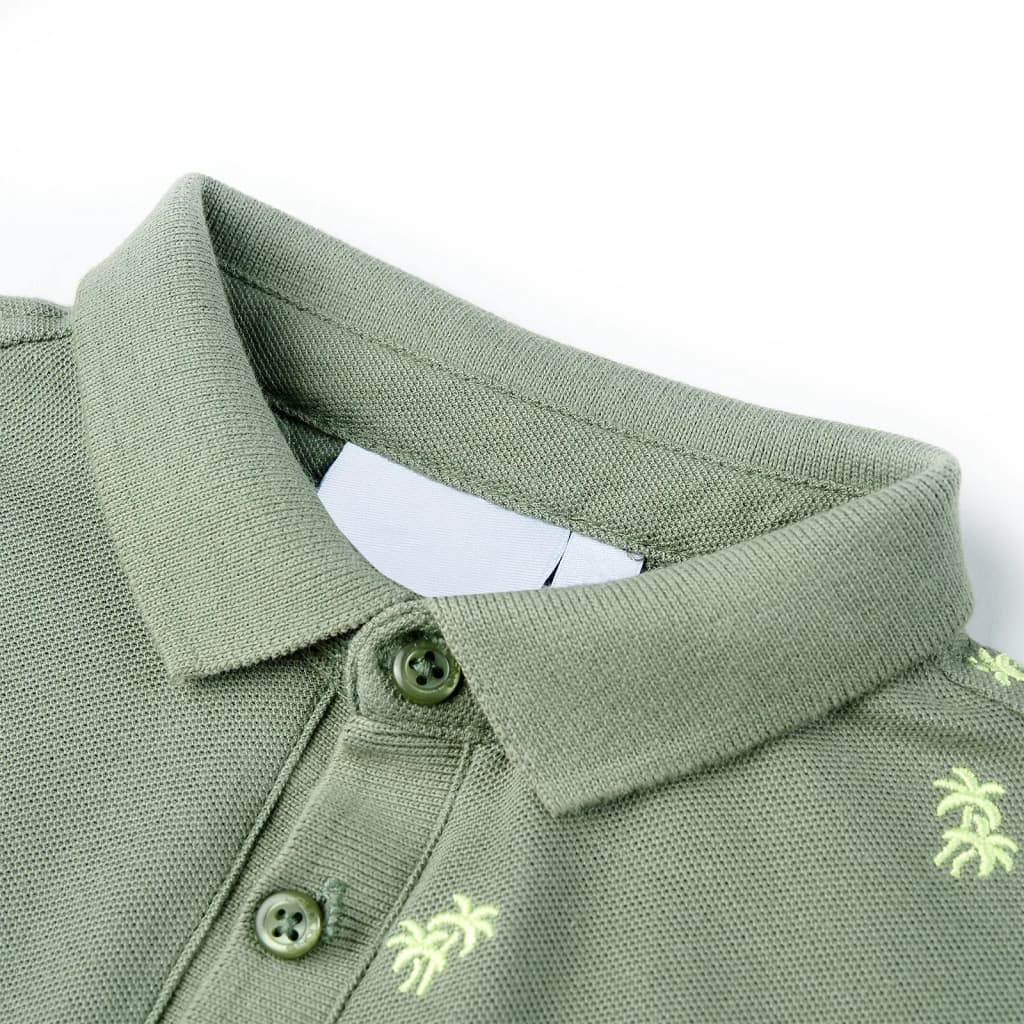 Kinderpoloshirt 140 kakikleurig Kaki