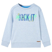Children's sweater 104 speckled soft blue