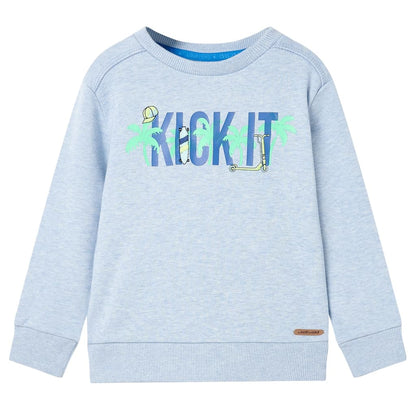 Kindertrui 104 gemêleerd zachtblauw Blauw 104