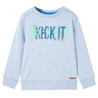 Kindertrui 116 gemêleerd zachtblauw Blauw 116