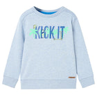 Children's sweater size 128 mottled soft blue