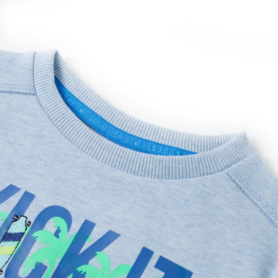 Kindertrui 140 gemêleerd zachtblauw Blauw 140