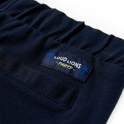 Kindershorts met trekkoord 92 marineblauw 92