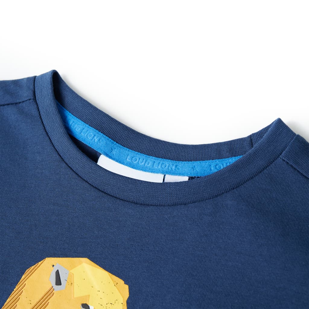 Kindershirt 116 donkerblauw Blauw 116