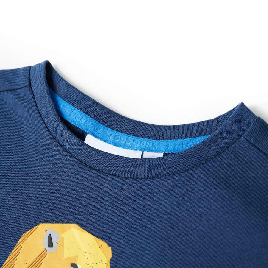 Kindershirt 116 donkerblauw Blauw 116
