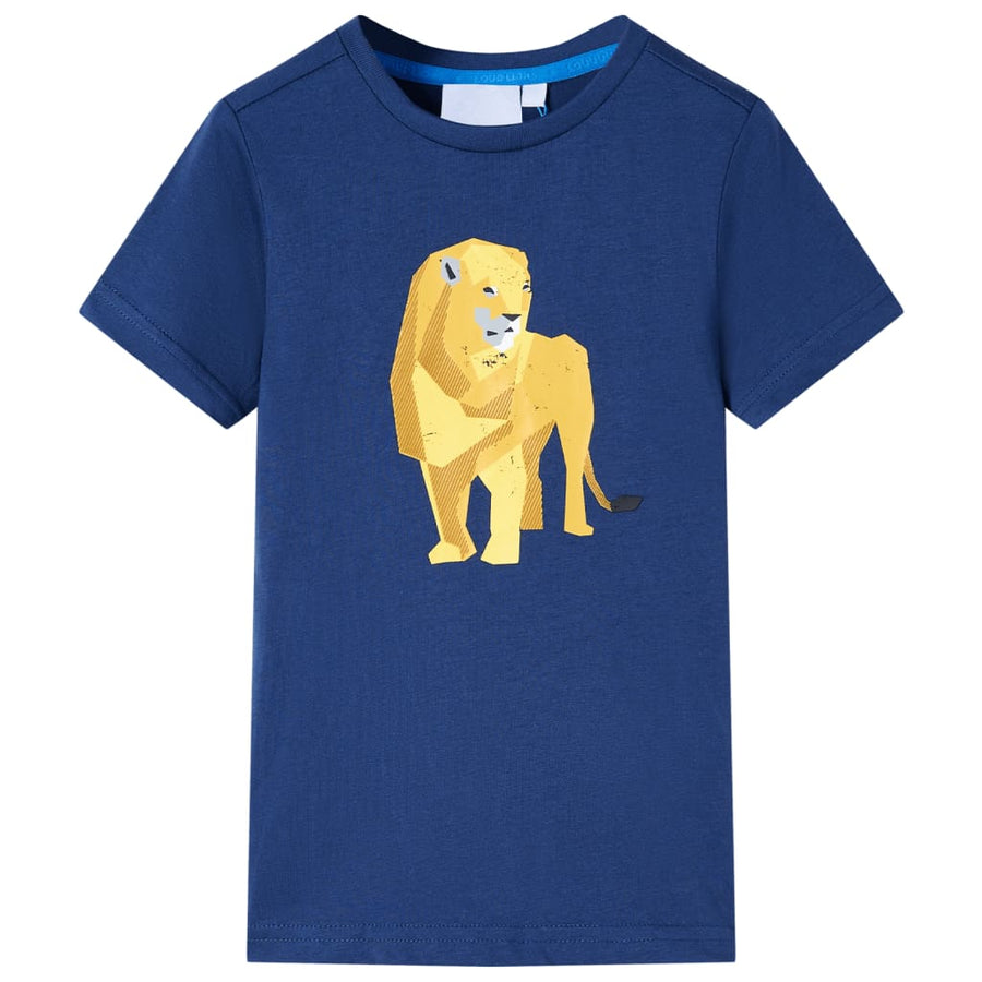 Kindershirt 128 donkerblauw Blauw 128