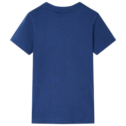 Kindershirt 128 donkerblauw Blauw 128