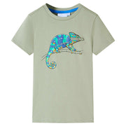 Children's short-sleeved t-shirt 104 light khaki