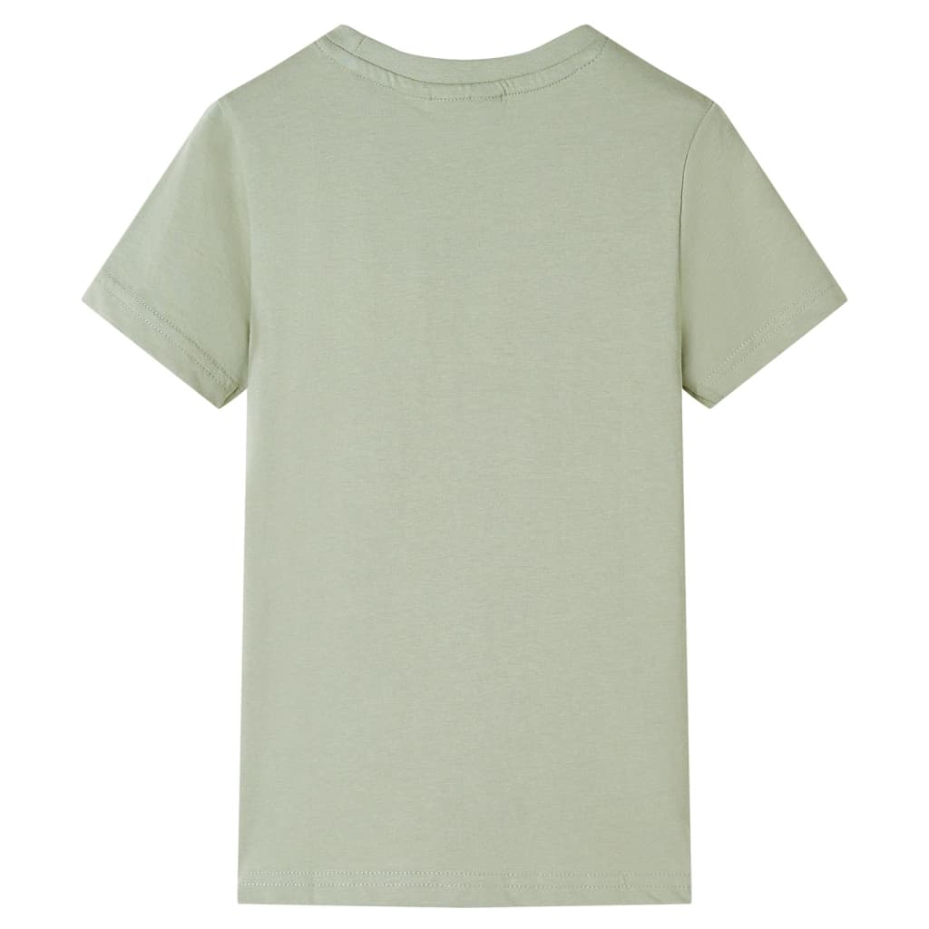Kindershirt met korte mouwen 104 lichtkakikleurig Kaki