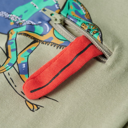 Kindershirt met korte mouwen 104 lichtkakikleurig Kaki