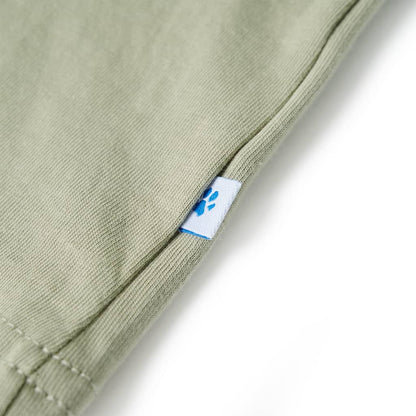Kindershirt met korte mouwen 104 lichtkakikleurig Kaki