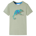 Children's short-sleeved t-shirt 116 light khaki
