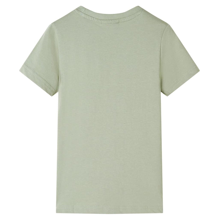 Kindershirt met korte mouwen 116 lichtkakikleurig Kaki