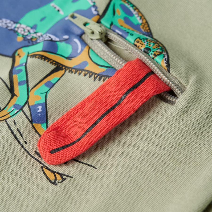 Kindershirt met korte mouwen 116 lichtkakikleurig Kaki