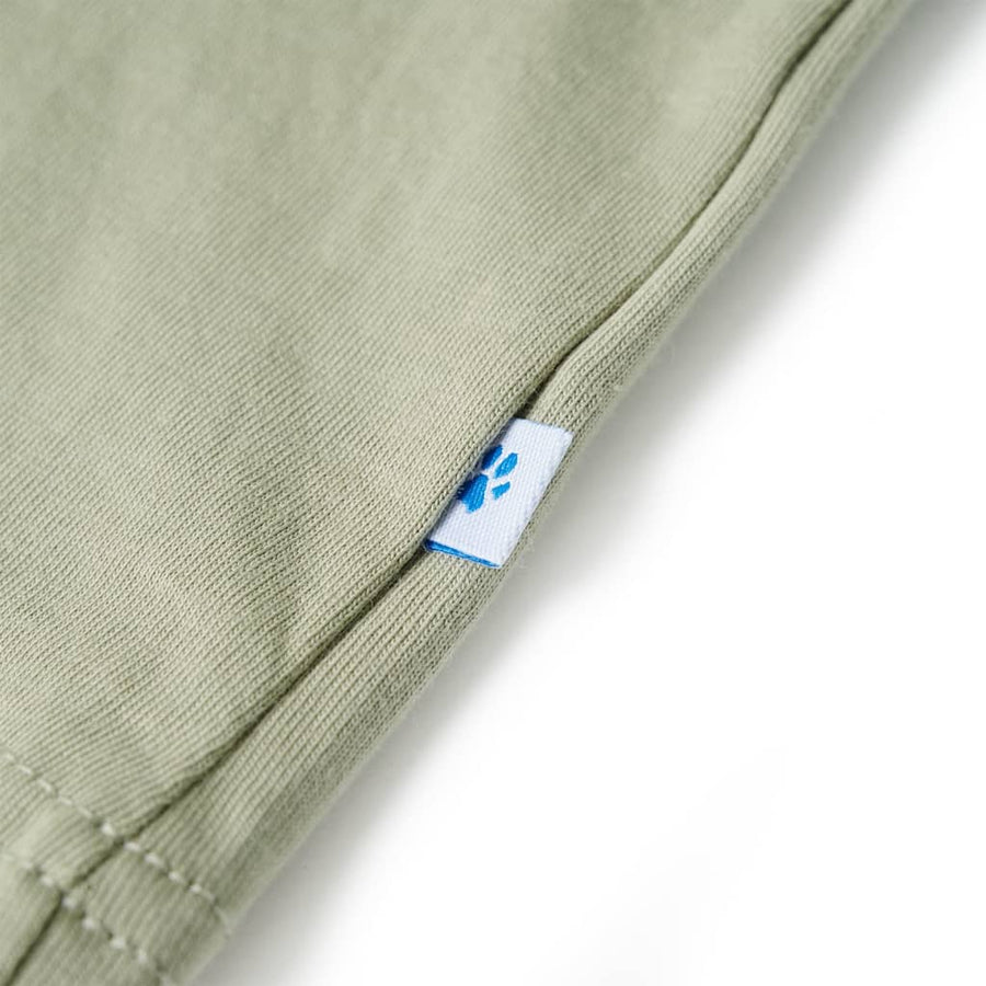 Kindershirt met korte mouwen 116 lichtkakikleurig Kaki