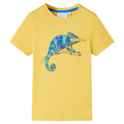 Children's short-sleeved t-shirt 104 light ochre
