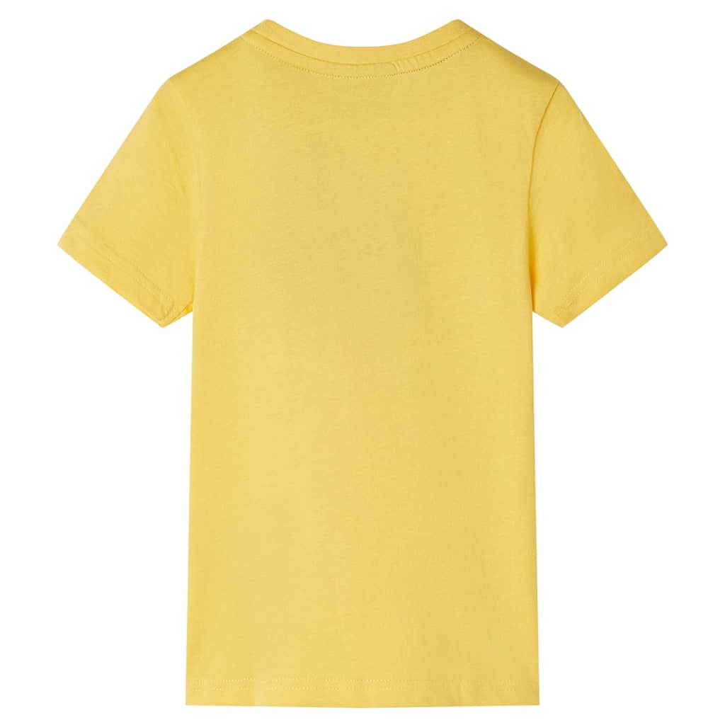 Kindershirt met korte mouwen 104 lichtokerkleurig Oker