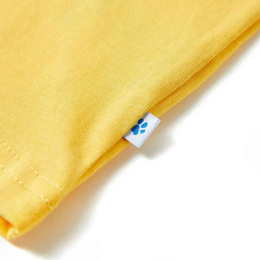 Kindershirt met korte mouwen 116 lichtokerkleurig Oker