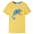 Kids' short-sleeved shirt 128 light ochre