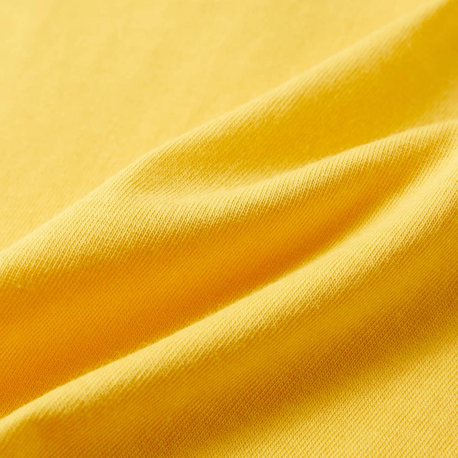 Kindershirt met korte mouwen 128 lichtokerkleurig Oker
