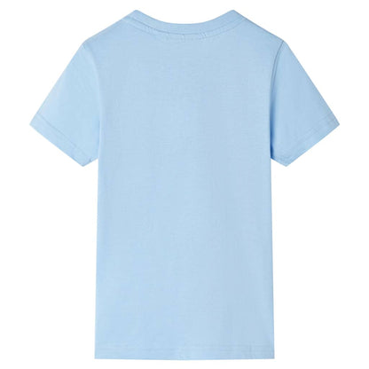 Kindershirt met korte mouwen 104 lichtblauw Blauw 104