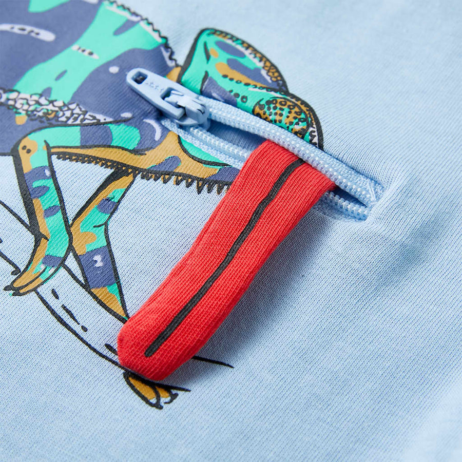 Kindershirt met korte mouwen 104 lichtblauw Blauw 104