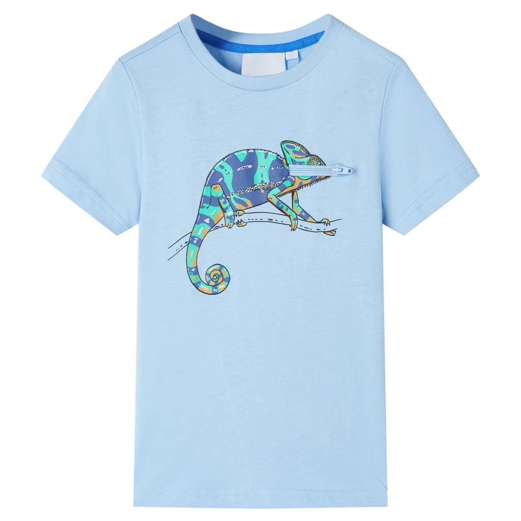 Kindershirt met korte mouwen 140 lichtblauw Blauw
