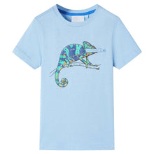 Kindershirt met korte mouwen 140 lichtblauw Blauw