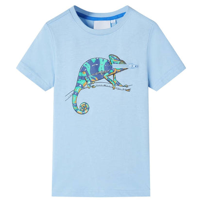 Kindershirt met korte mouwen 140 lichtblauw Blauw