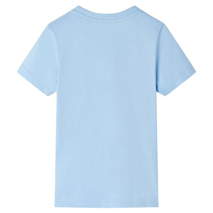 Kindershirt met korte mouwen 140 lichtblauw Blauw