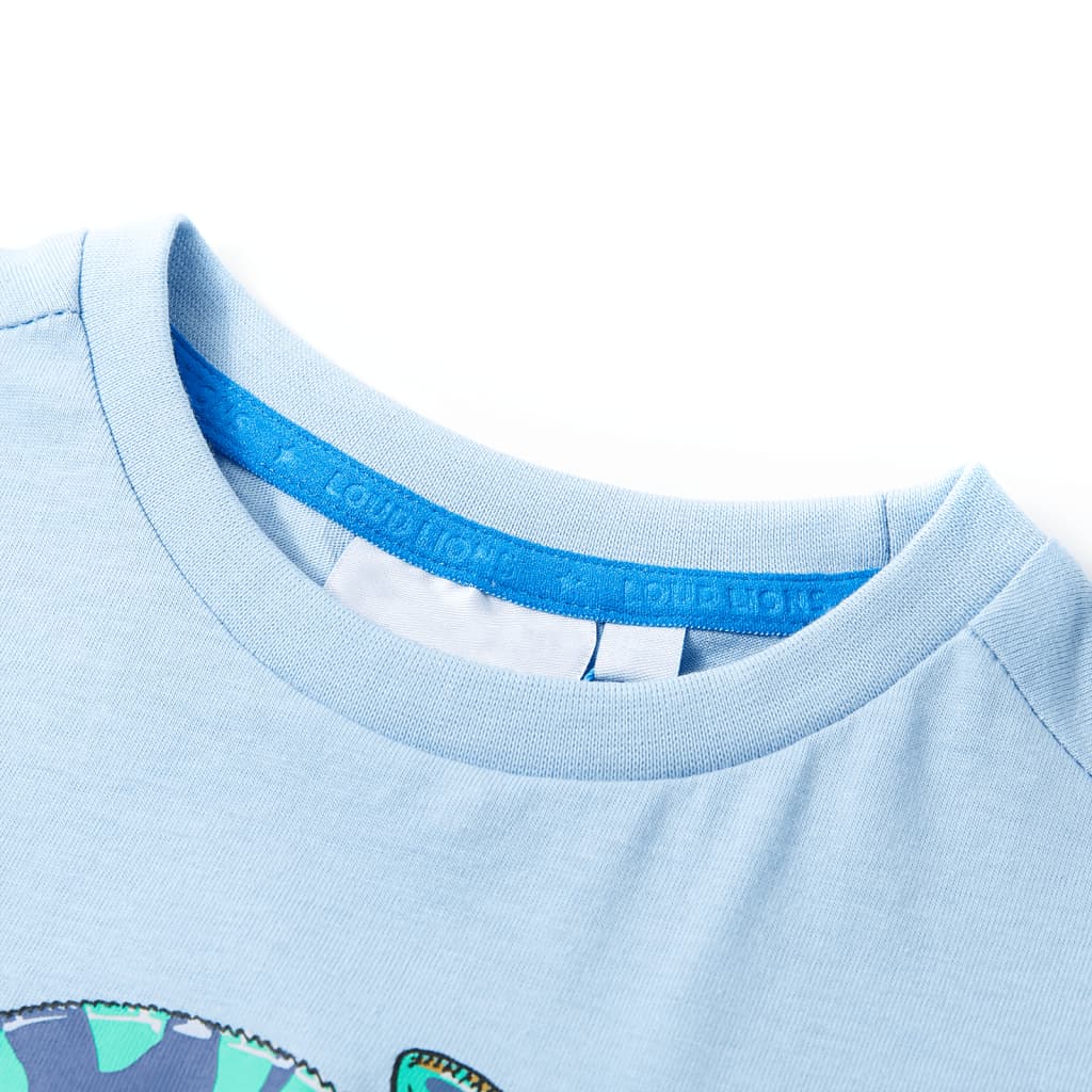 Kindershirt met korte mouwen 140 lichtblauw Blauw