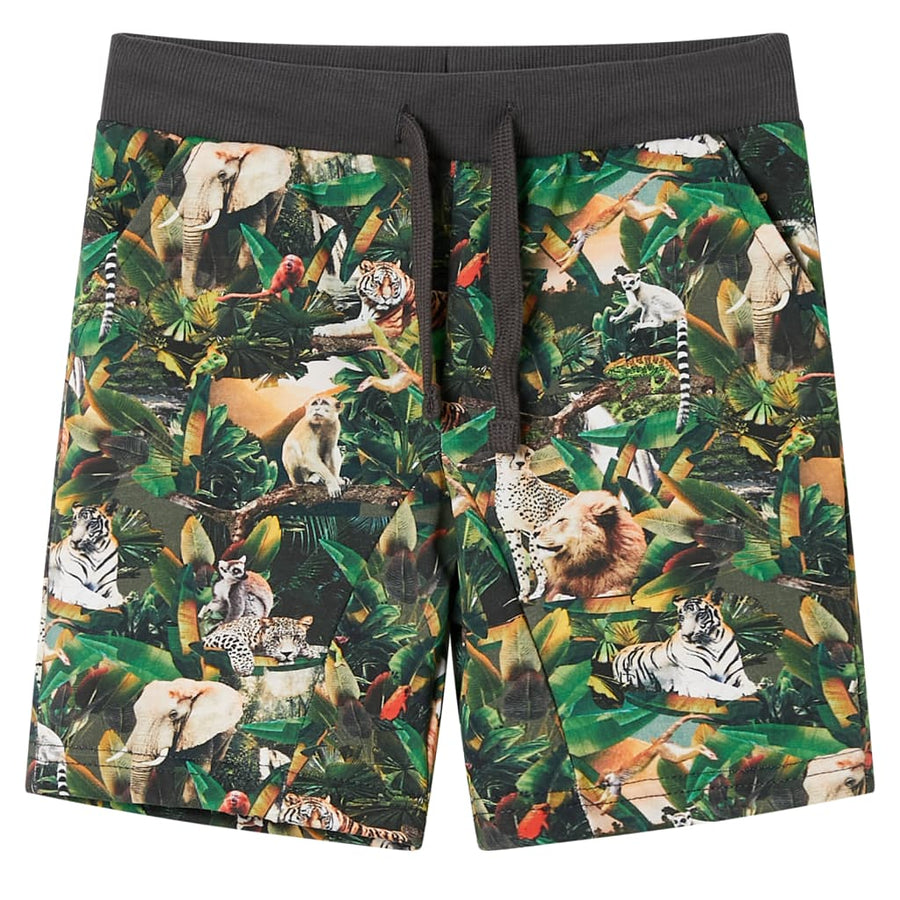 Kindershorts met trekkoord 140 oudpetrol 140