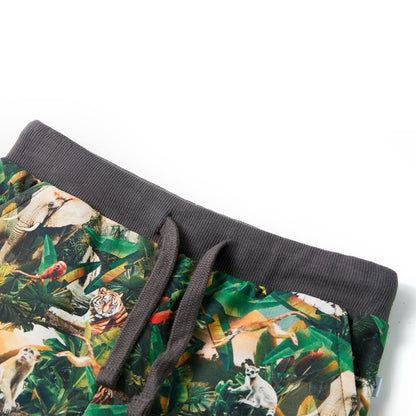 Kindershorts met trekkoord 140 oudpetrol 140