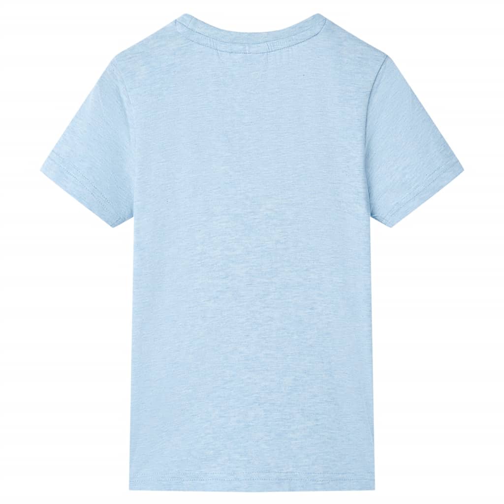 Kindershirt 104 gemêleerd zachtblauw