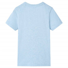 Kindershirt 104 gemêleerd zachtblauw