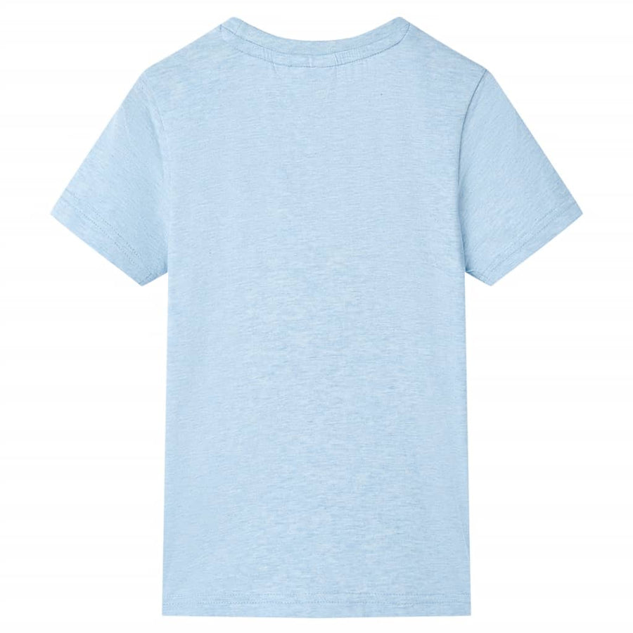 Kindershirt 104 gemêleerd zachtblauw